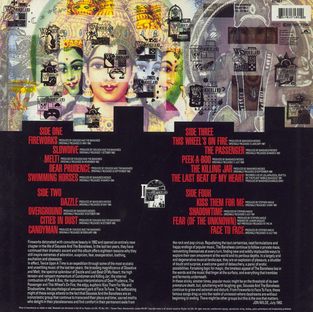 Siouxsie & The Banshees Twice Upon A Time - The Singles - VG UK 2-LP vinyl record set (Double LP Album) 731451716010