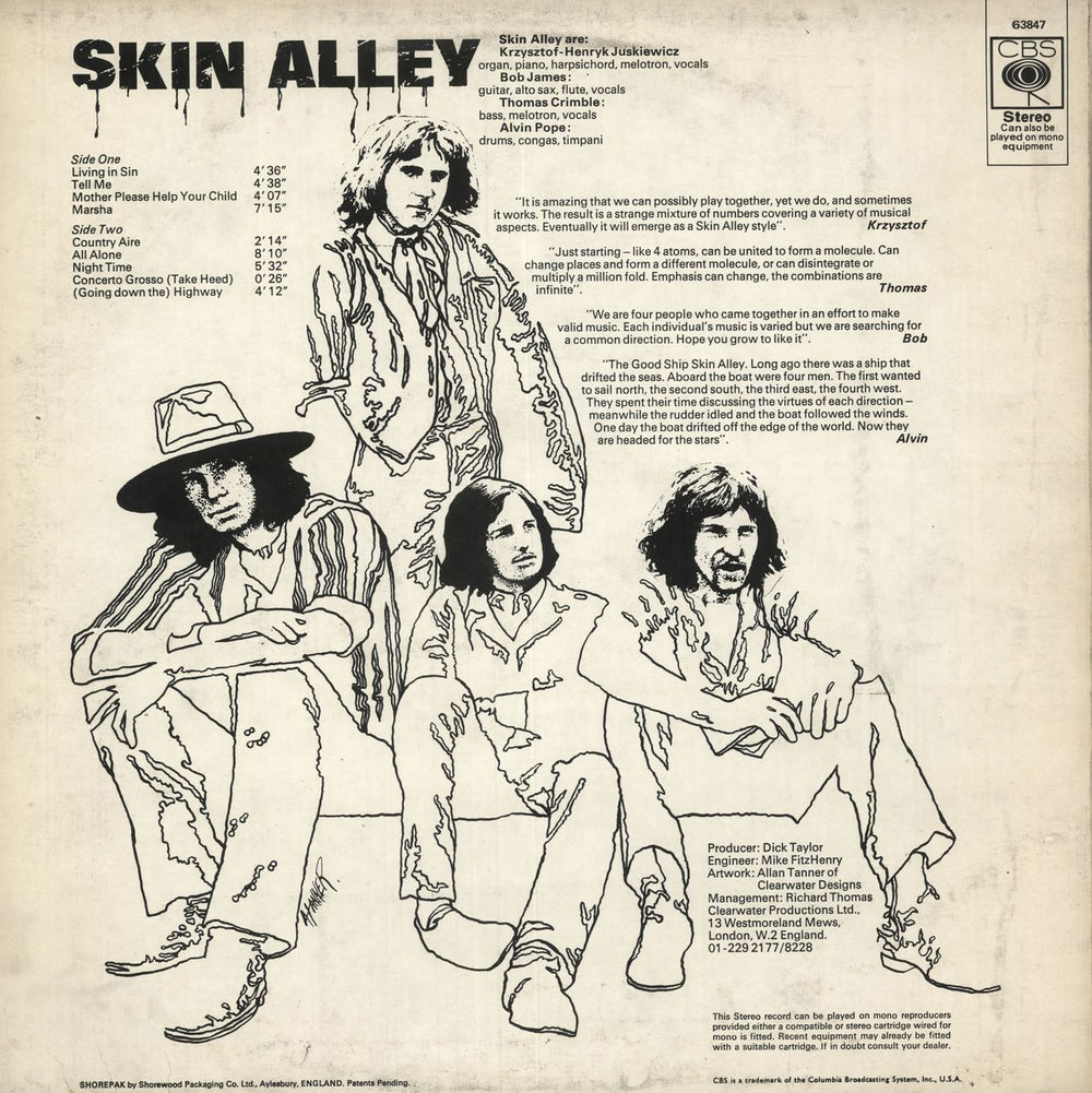 Skin Alley Skin Alley - 1st UK vinyl LP album (LP record)