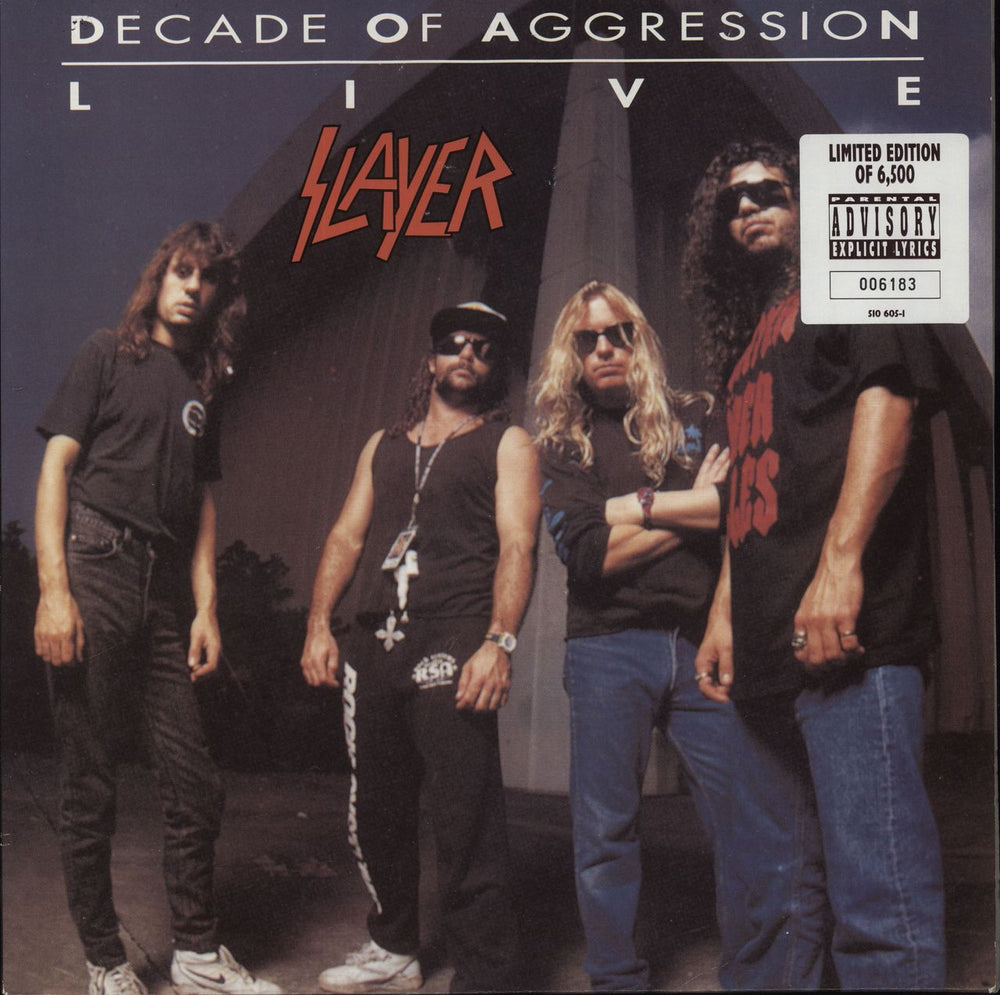 Slayer Decade Of Aggression - Live UK 2-LP vinyl record set (Double LP Album) 510605-1