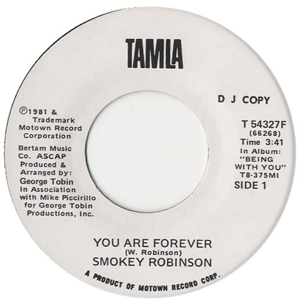 Smokey Robinson You Are Forever US Promo 7" vinyl single (7 inch record / 45) T54327F