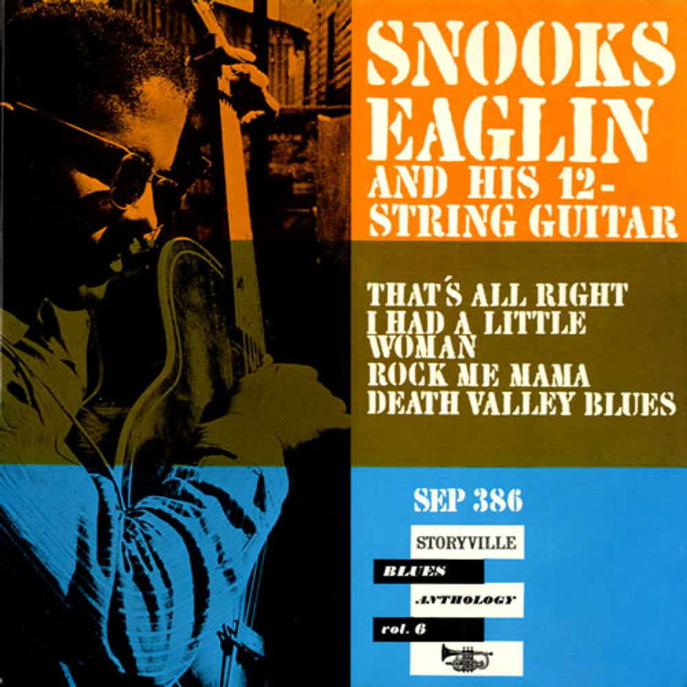 Snooks Eaglin And His 12-String Guitar UK 7" vinyl single (7 inch record / 45) SEP386