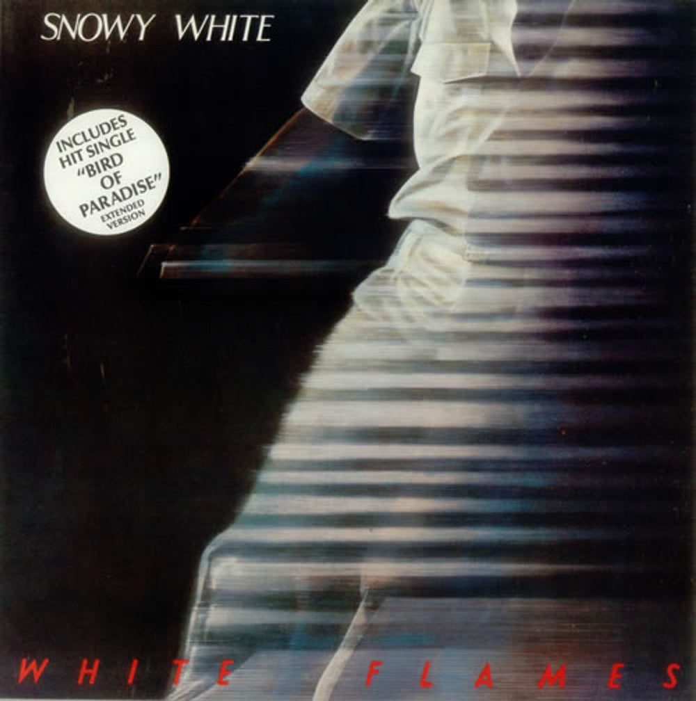 Snowy White White Flames - hype flash UK vinyl LP album (LP record) TOWLP3