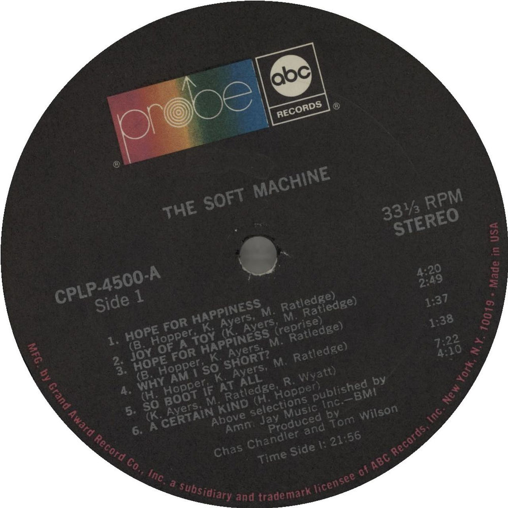 Soft Machine The Soft Machine - 2nd Issue US vinyl LP album (LP record) SFTLPTH517394