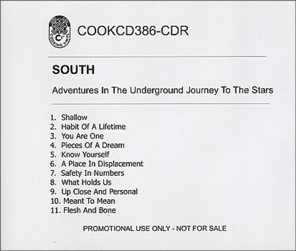 South Adventures In The Underground Journey To The Stars UK CD-R acetate CD-R ACETATE