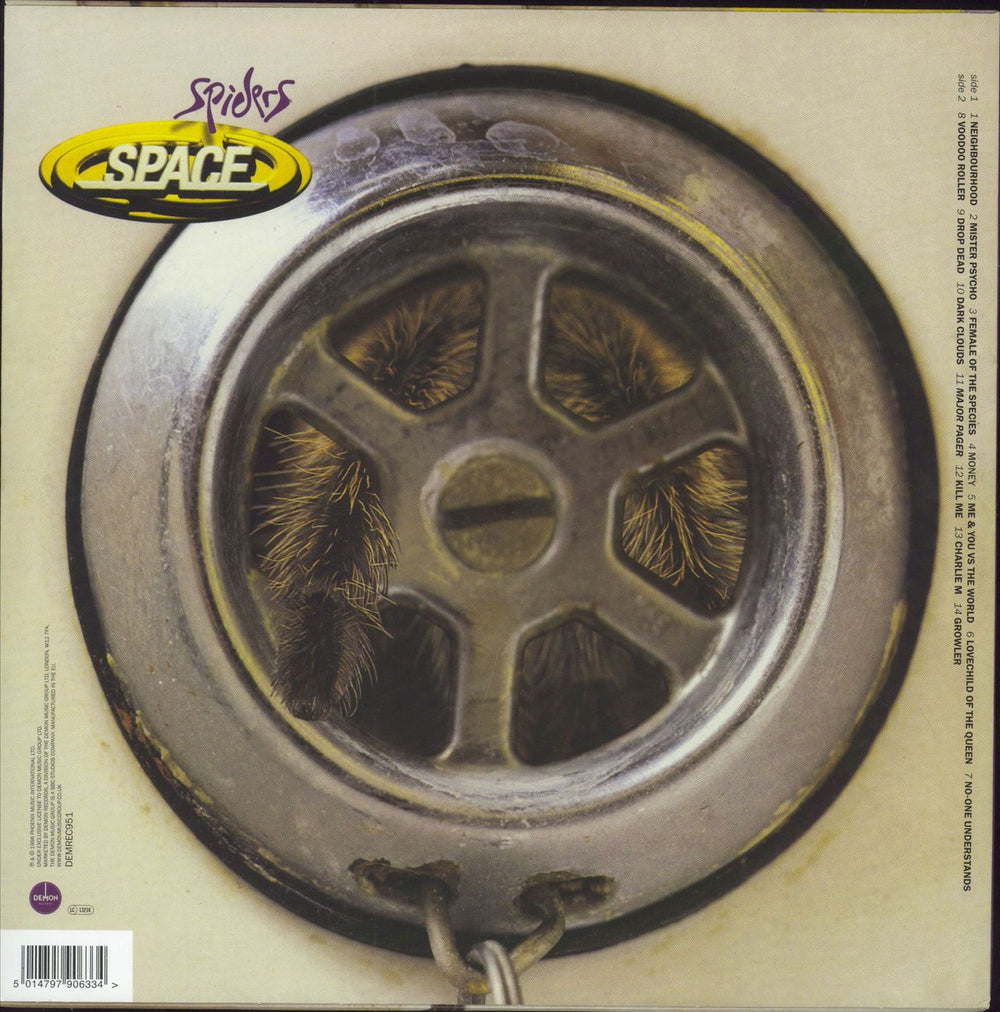 Space (90s) Spiders - Yellow vinyl UK picture disc LP (vinyl picture disc album) 5014797906334