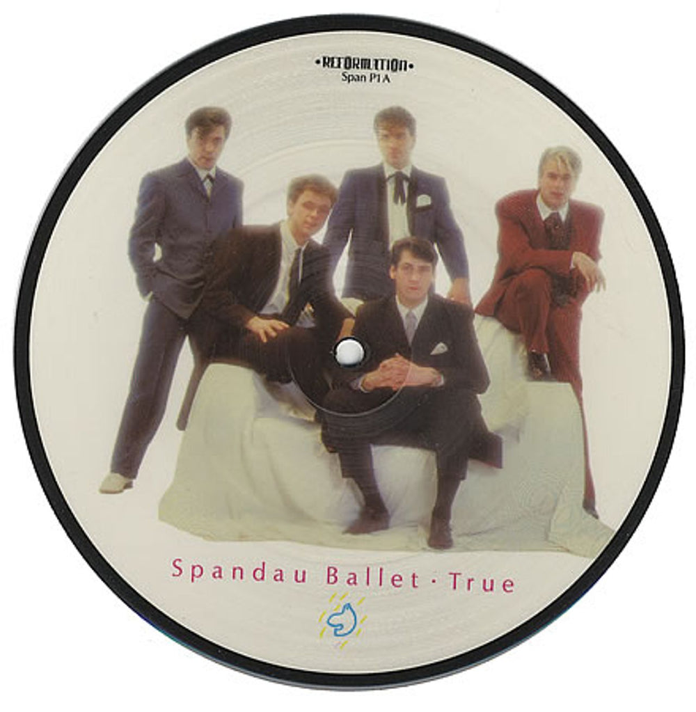 Spandau Ballet True UK 7" vinyl picture disc (7 inch picture disc single) SPANP1