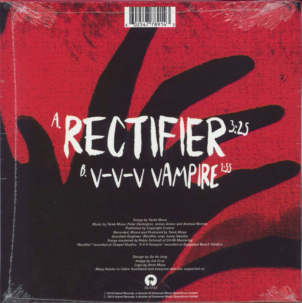 Spring King Rectifier - Red Vinyl - Sealed UK 7" vinyl single (7 inch record / 45) 602547789143