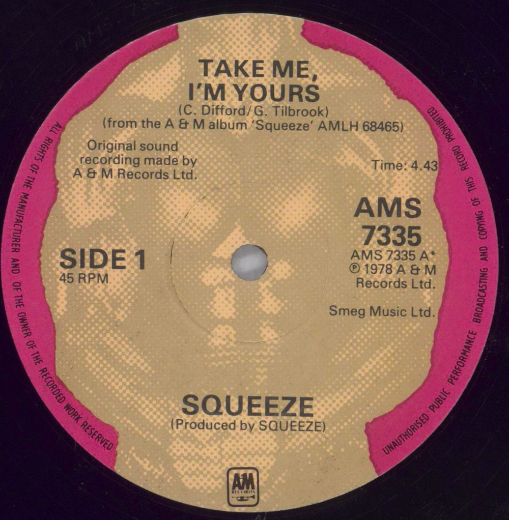 Squeeze Take Me I'm Yours - Shrink UK 12" vinyl single (12 inch record / Maxi-single) SQU12TA823719