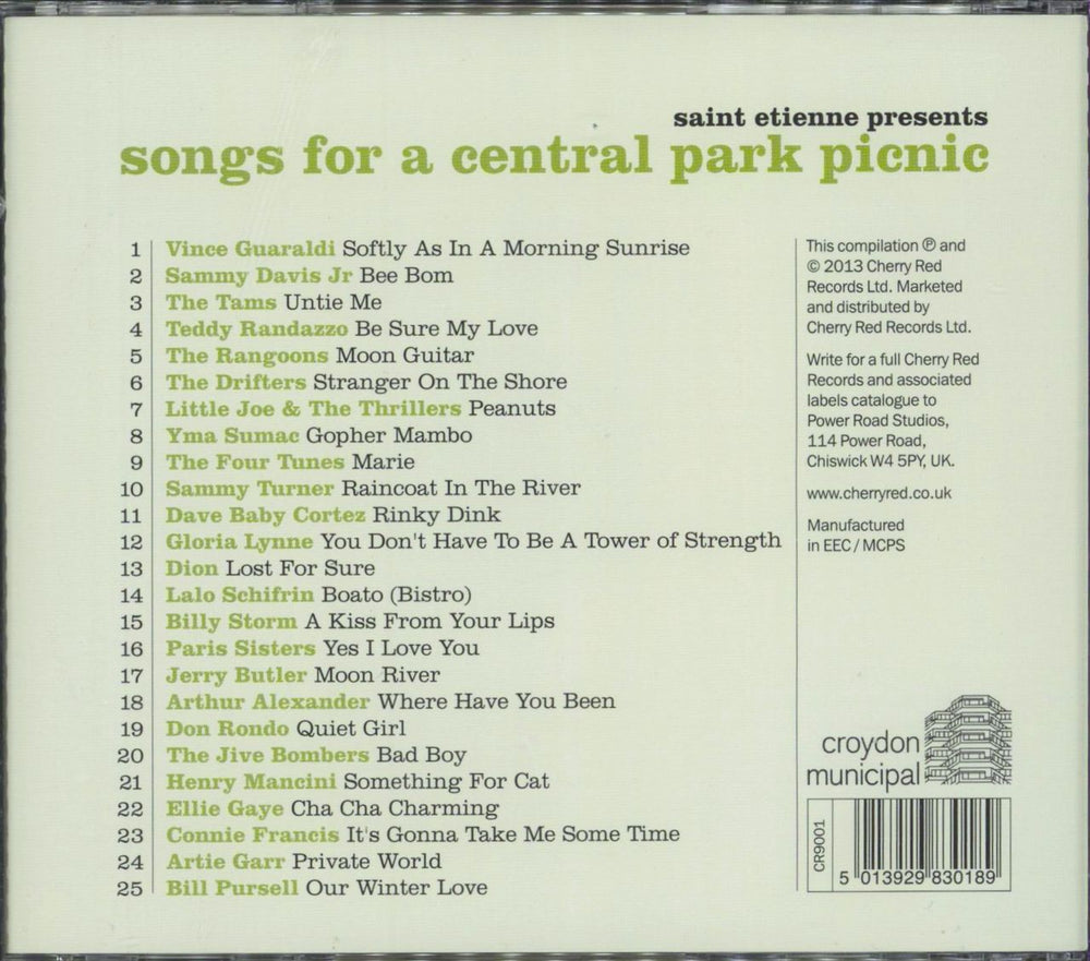 St Etienne Songs For A Central Park Picnic UK CD album (CDLP)