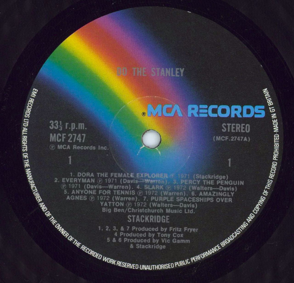 Stackridge Do The Stanley UK vinyl LP album (LP record) KRDLPDO136690