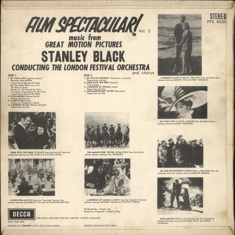 Stanley Black Film Spectacular! Vol. 2 UK vinyl LP album (LP record)