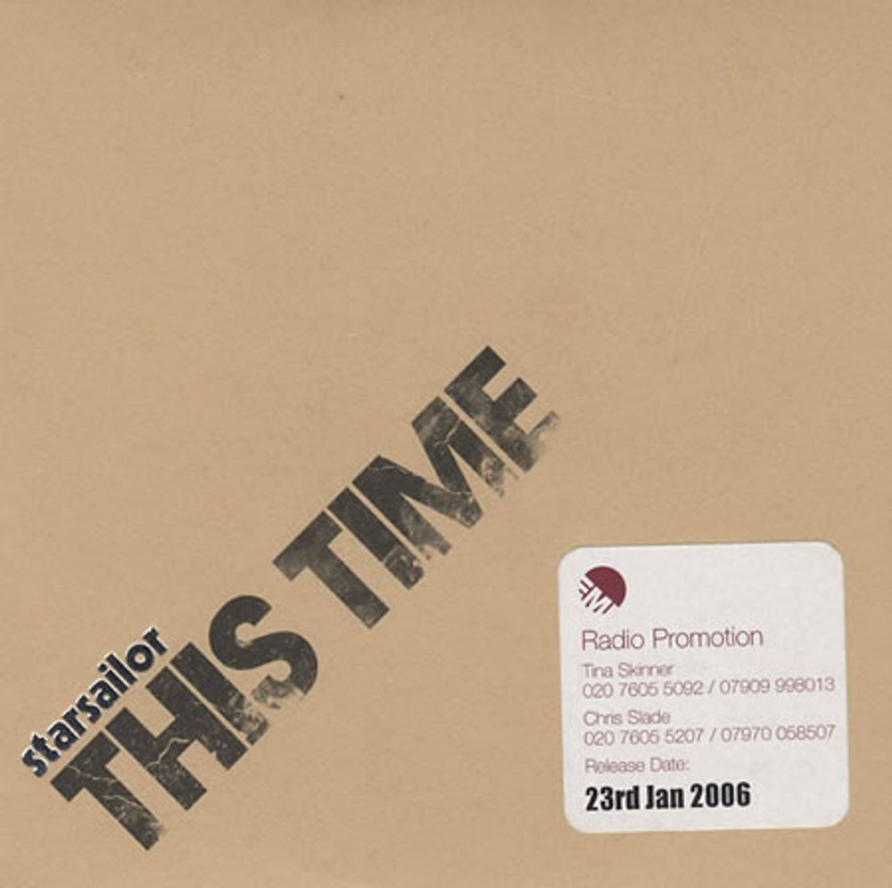 Starsailor This Time UK Promo CD single (CD5 / 5") CDEMDJ679