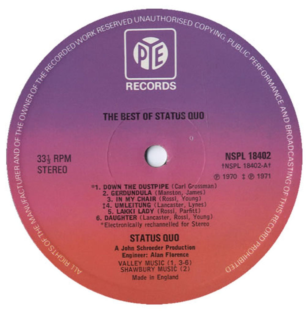 Status Quo The Best Of - 2nd UK vinyl LP album (LP record) QUOLPTH561430