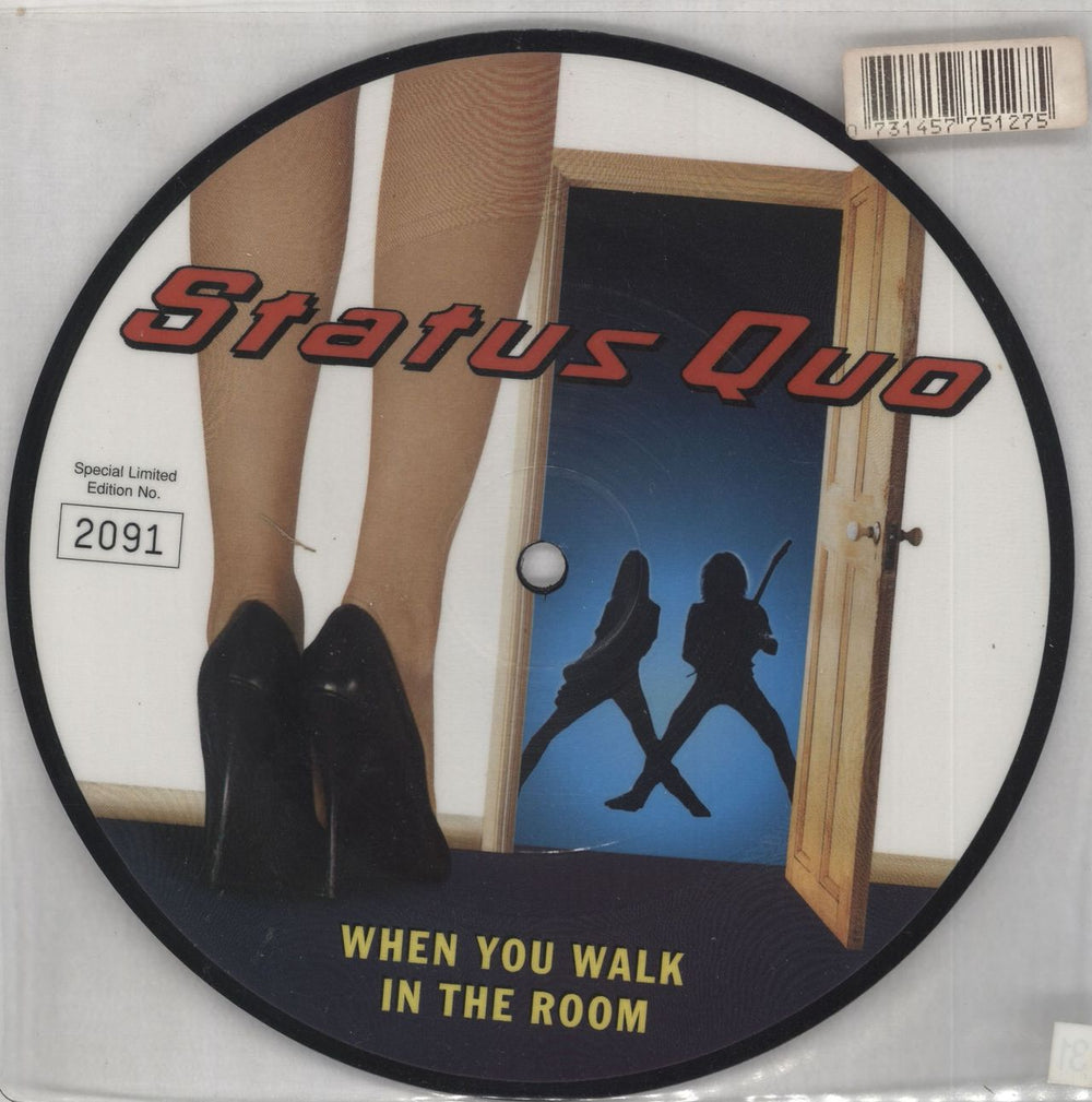 Status Quo When You Walk In The Room UK 7" vinyl picture disc (7 inch picture disc single) 5775127