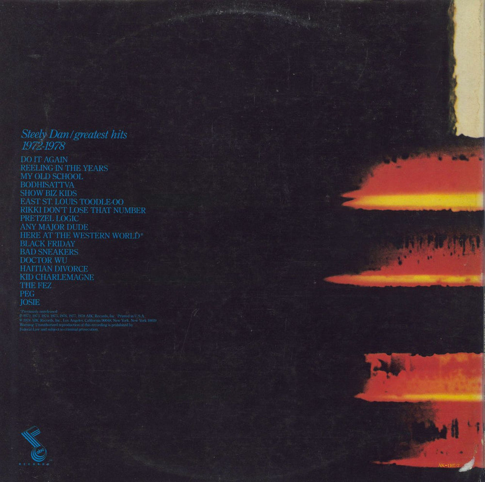 Steely Dan Greatest Hits - VG US 2-LP vinyl record set (Double LP Album)