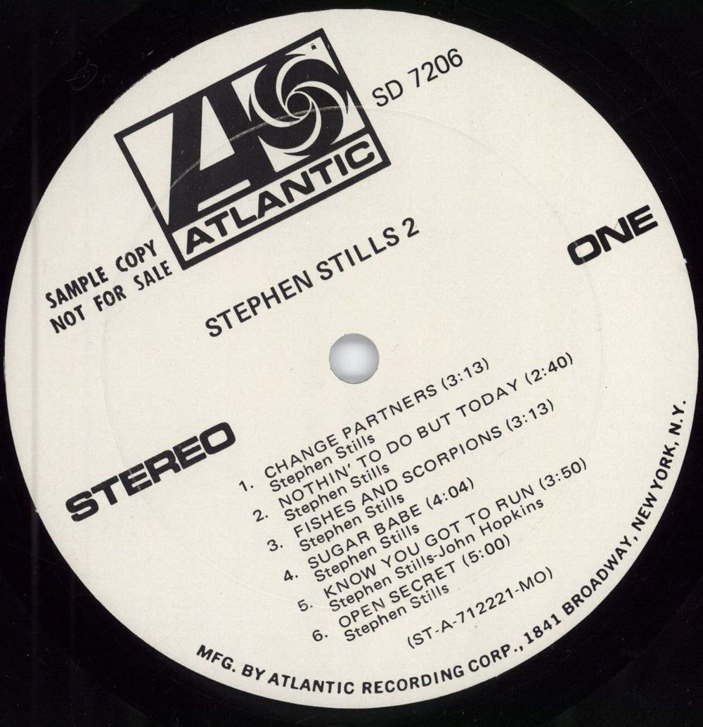 Stephen Stills Stephen Stills 2 - Stickered US Promo vinyl LP album (LP record) SPSLPST779991