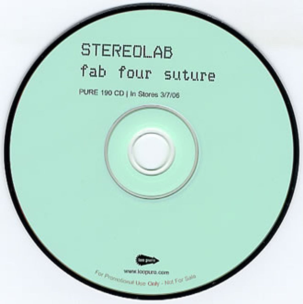 Stereolab Fab Four Suture US Promo CD album (CDLP) PURE190CD