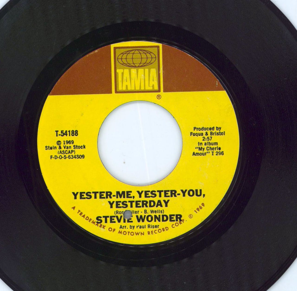 Stevie Wonder Yester-Me, Yester-You, Yesterday US 7" vinyl single (7 inch record / 45)