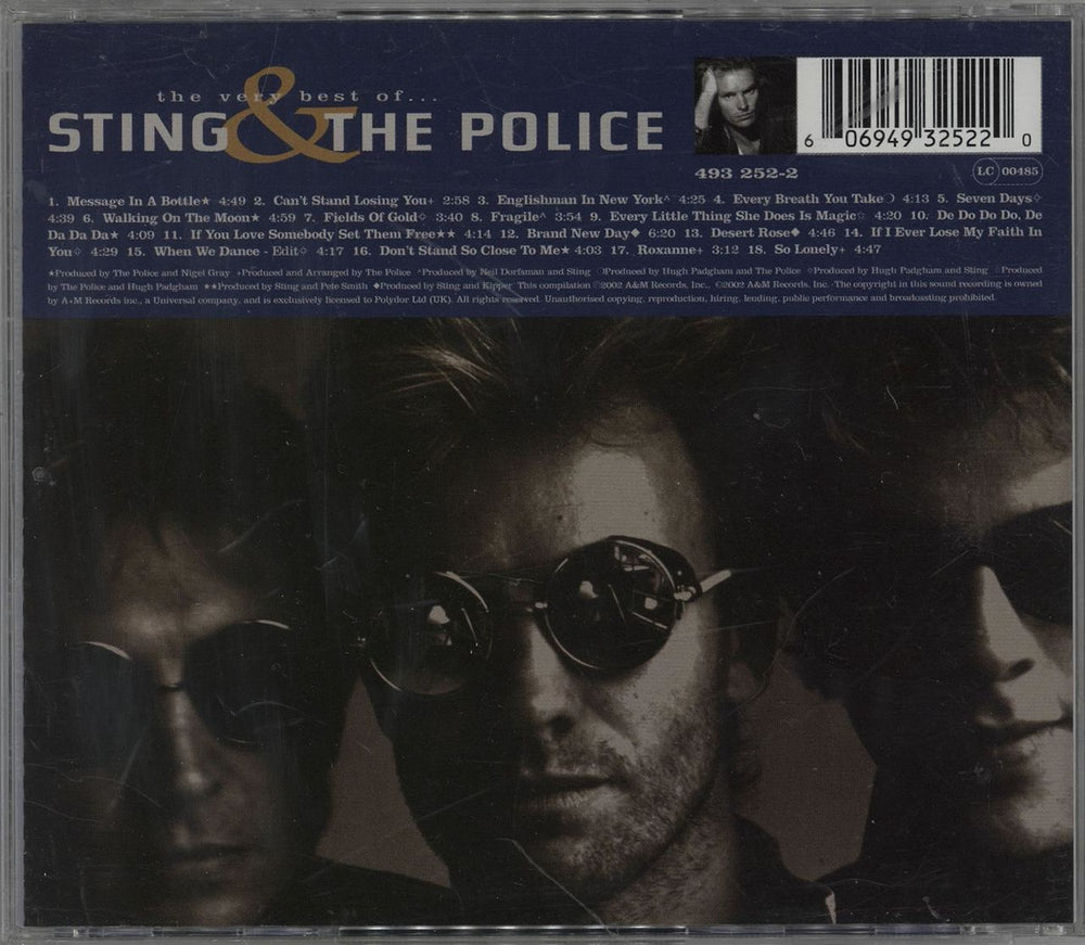 Sting The Very Best Of Sting & The Police UK CD album (CDLP) 606949325220