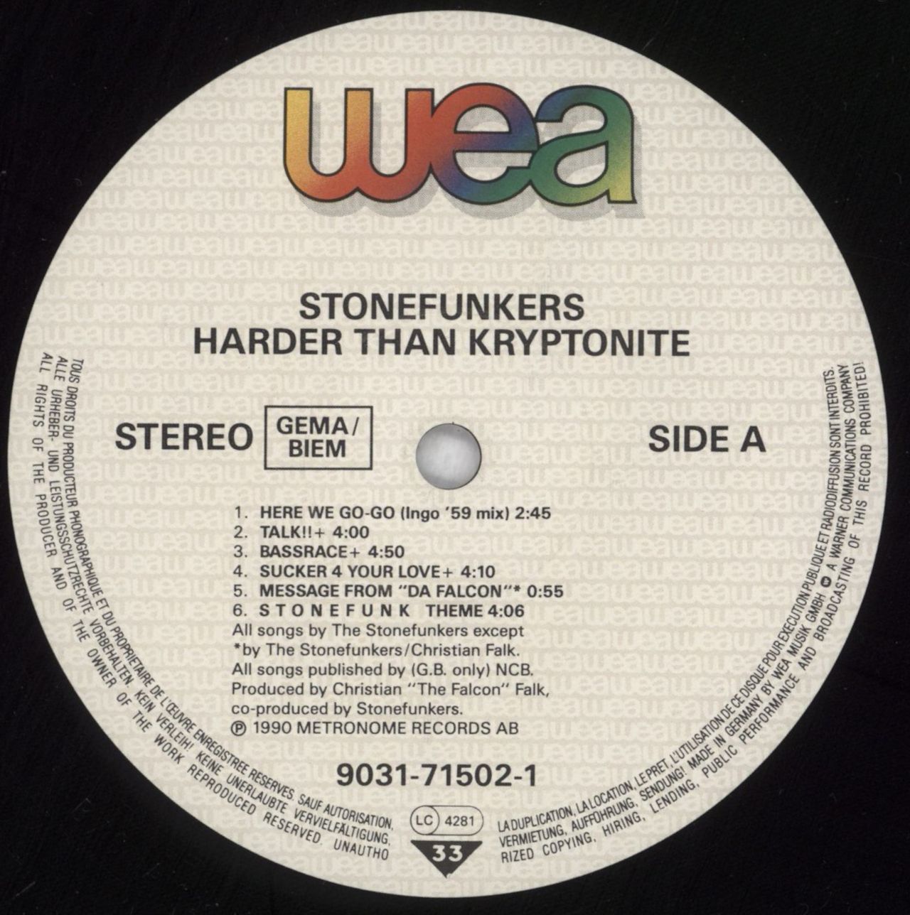 Stonefunkers Harder Than Kryptonite German Vinyl LP