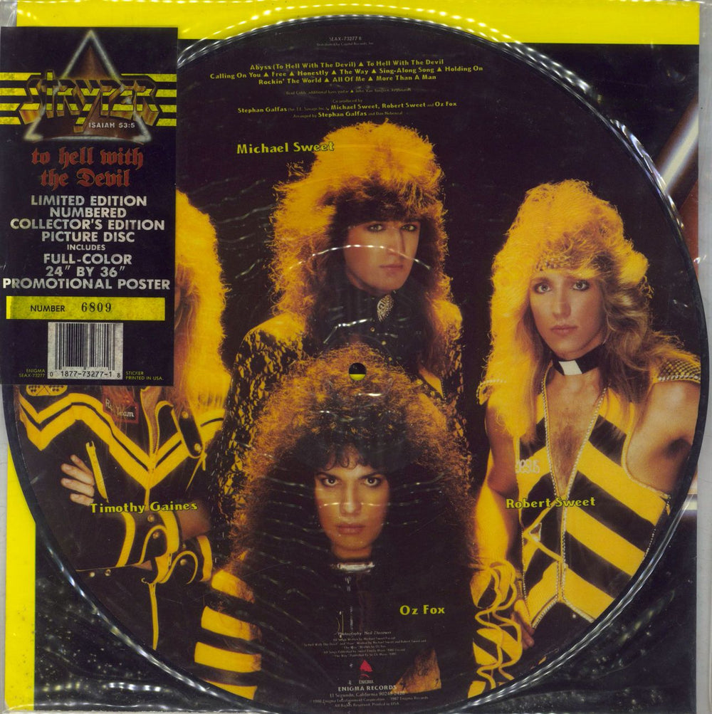 Stryper To Hell With The Devil US picture disc LP (vinyl picture disc album) SEAX-73277