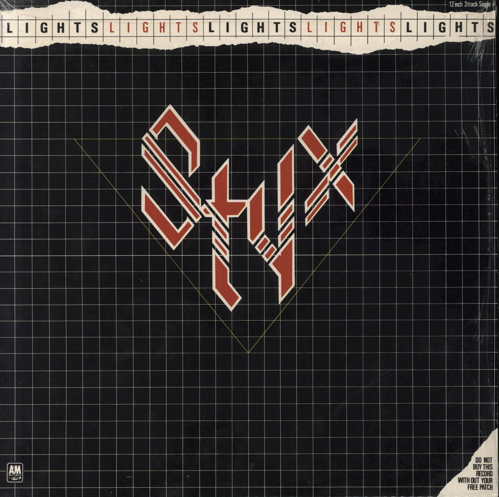 Styx Lights UK 12" vinyl single (12 inch record / Maxi-single) AMSP7528