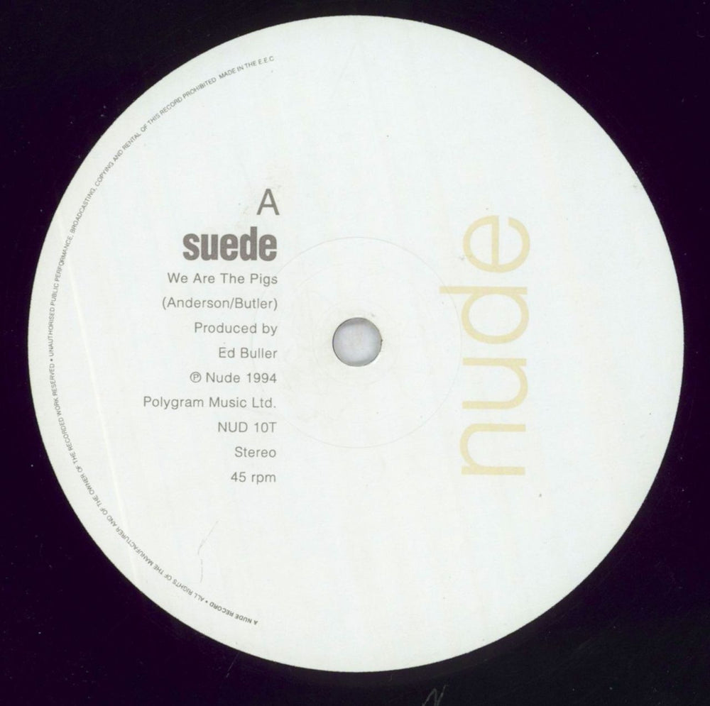 Suede We Are The Pigs - VG UK 12" vinyl single (12 inch record / Maxi-single) SUE12WE828057