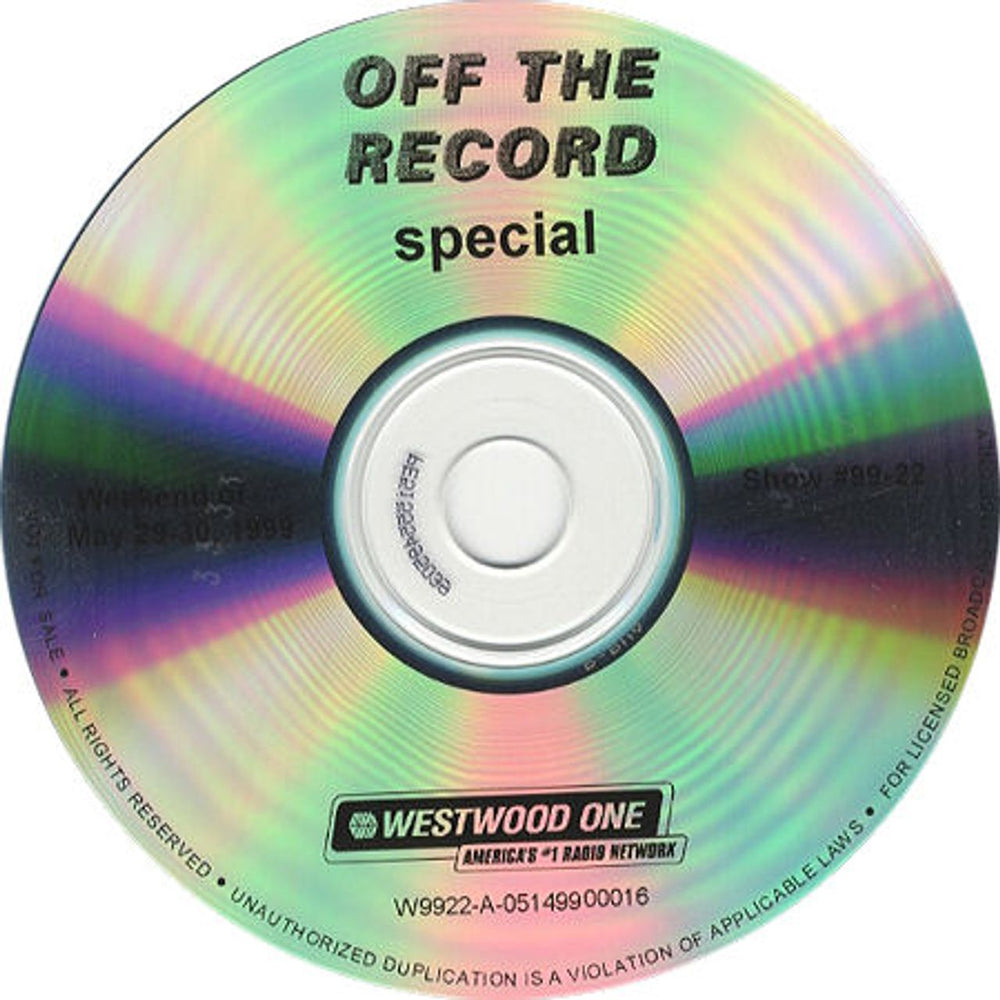 Sugar Ray Off The Record Special US CD album (CDLP) SRACDOF232319