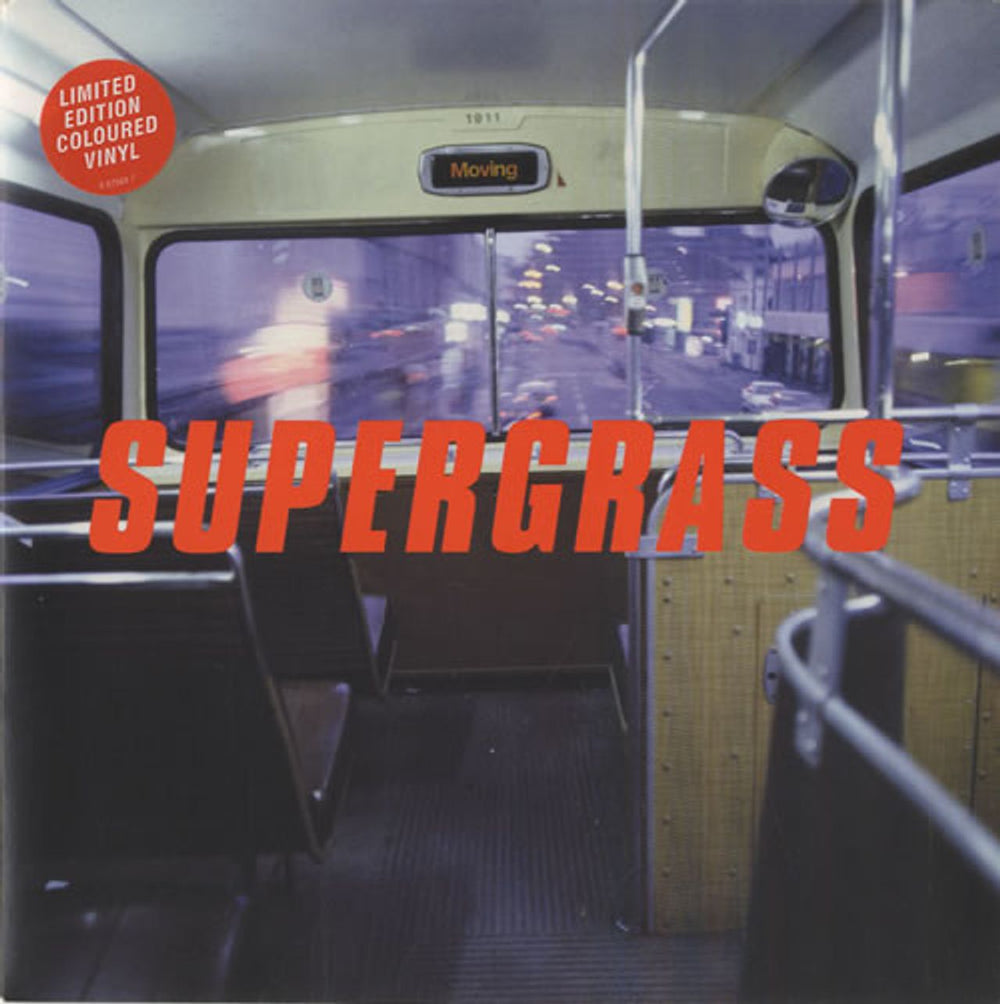 Supergrass Moving - Blue Vinyl UK 7" vinyl single (7 inch record / 45) R6524