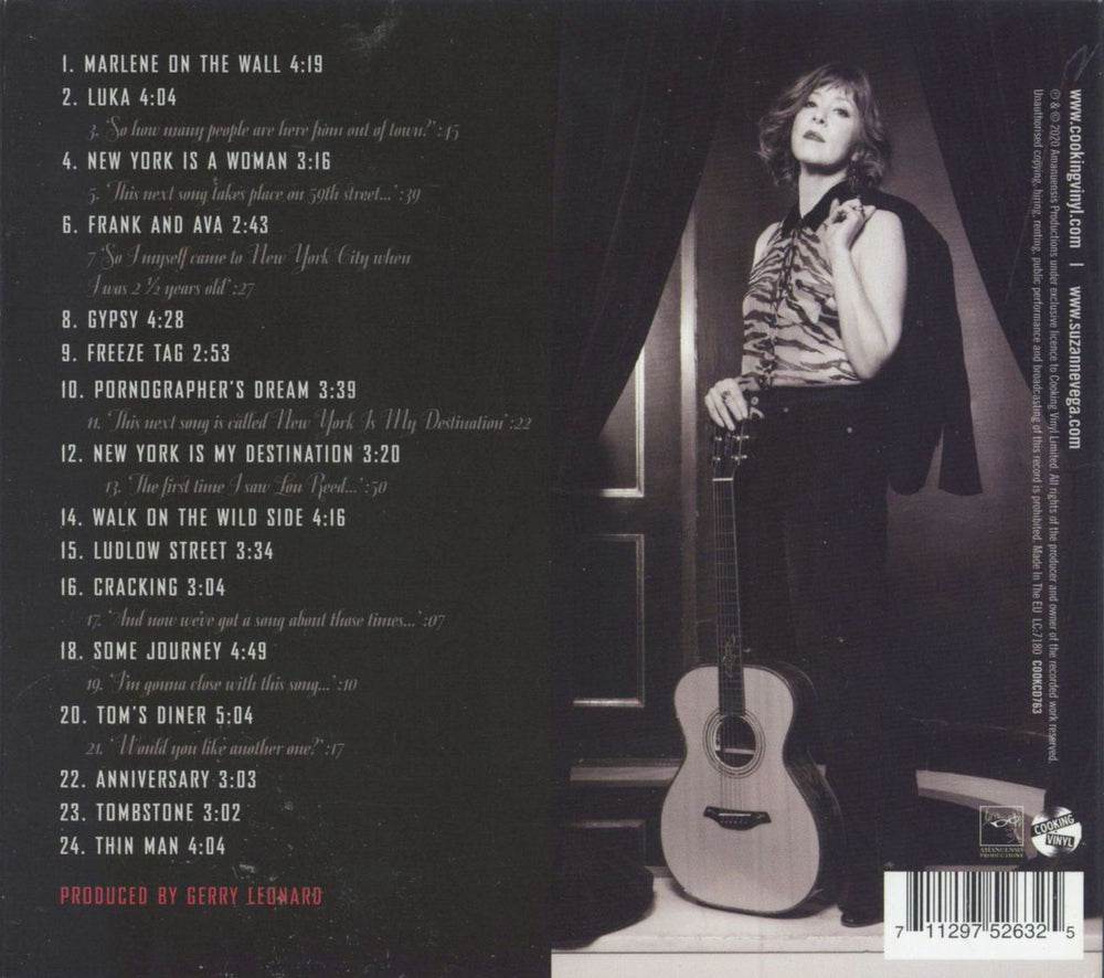 Suzanne Vega An Evening of New York Songs and Stories UK CD album (CDLP) 711297526325