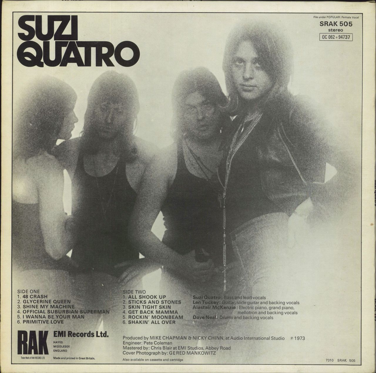 Suzi Quatro Suzi Quatro - 1st - EX UK Vinyl LP