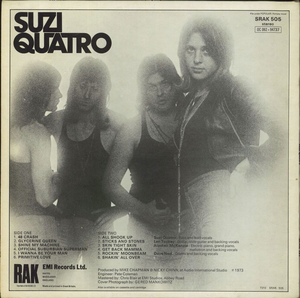 Suzi Quatro Suzi Quatro - 1st - EX UK vinyl LP album (LP record)