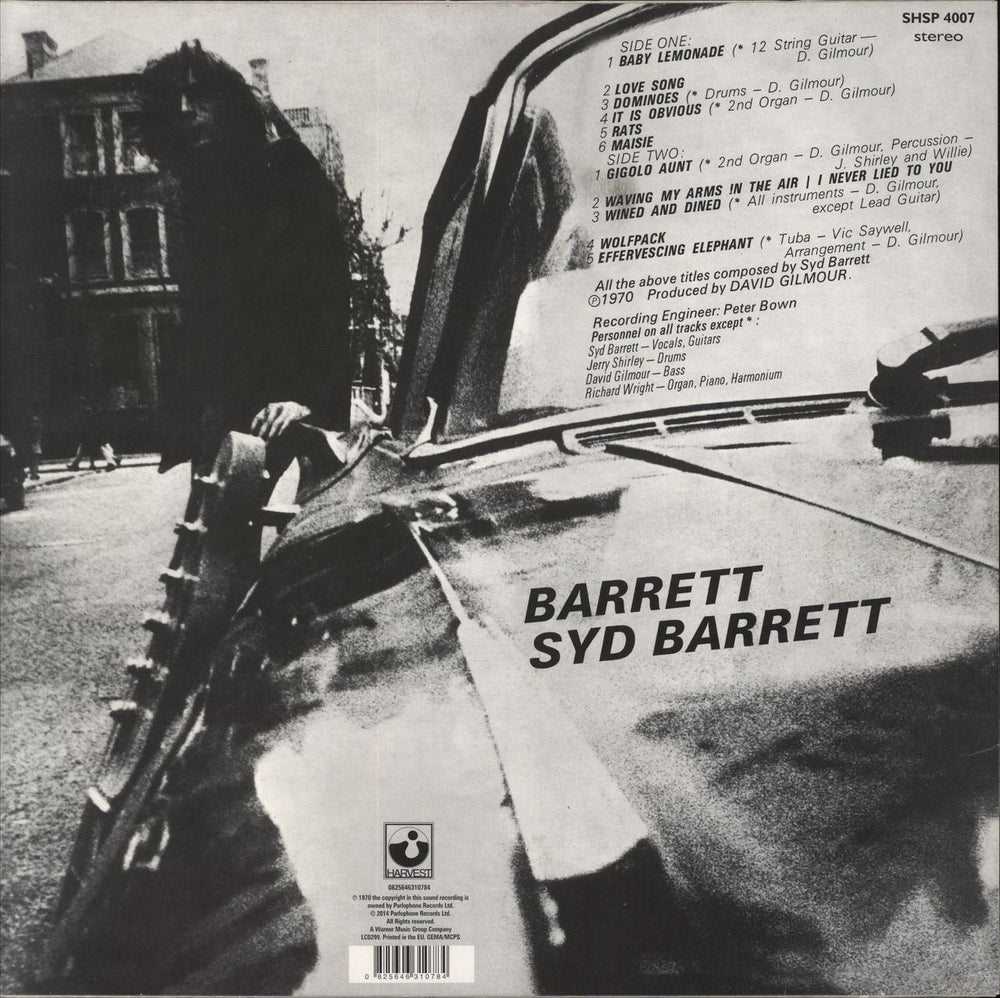 Syd Barrett Barrett - 180gm UK vinyl LP album (LP record) 825646310784