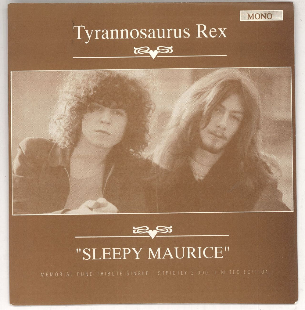 T-Rex / Tyrannosaurus Rex Sleepy Maurice + Insert UK 7" vinyl single (7 inch record / 45) TYR001