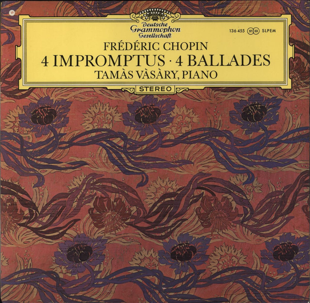 Tamás Vásáry Chopin: 4 Impromptus / 4 Balladen German vinyl LP album (LP record) 136455