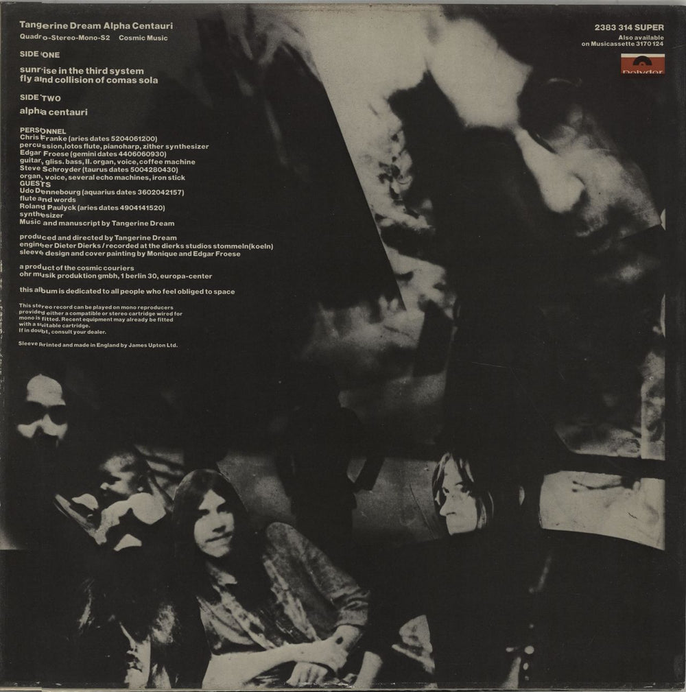 Tangerine Dream Alpha Centauri UK vinyl LP album (LP record) TANLPAL329239