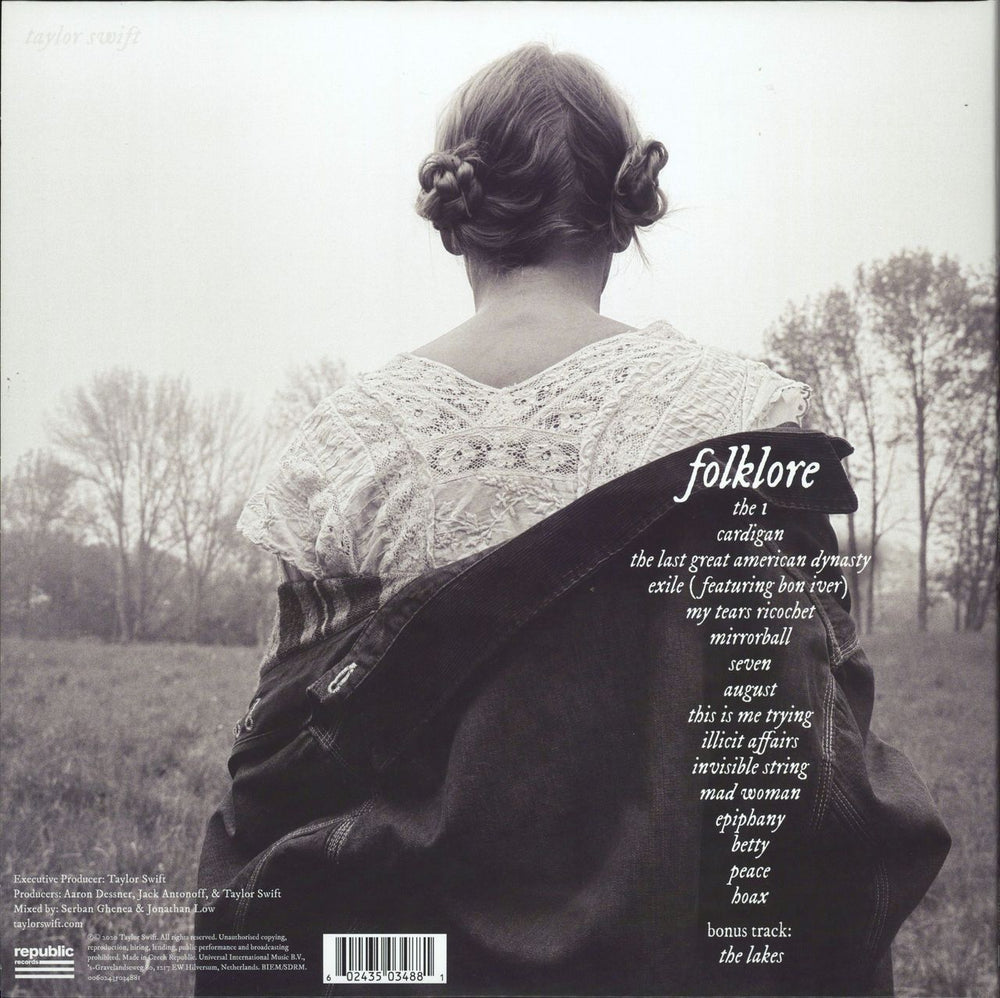 Taylor Swift Folklore - Coffee Brown Vinyl & 'In The Trees' Sleeve UK 2-LP vinyl record set (Double LP Album) 602435034881