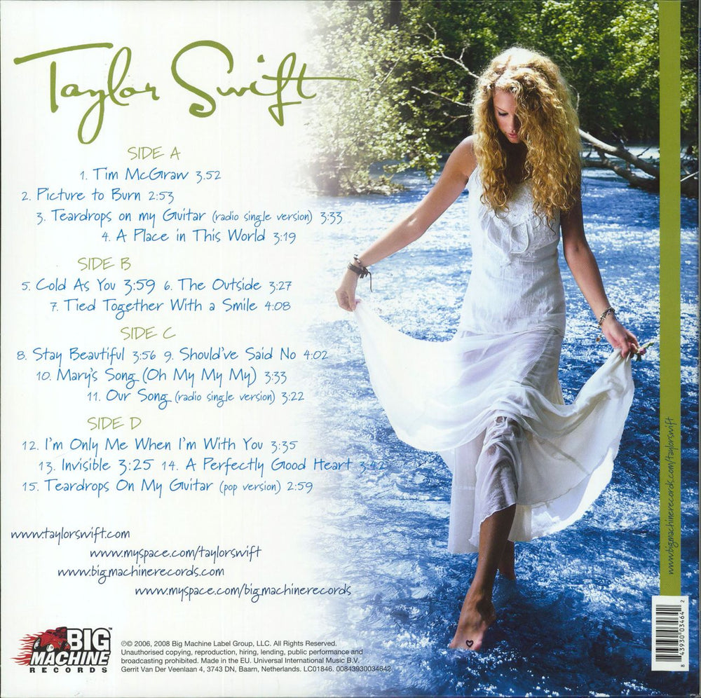 Taylor Swift Taylor Swift - RSD18 - Clear + Turquoise Vinyl UK 2-LP vinyl record set (Double LP Album)