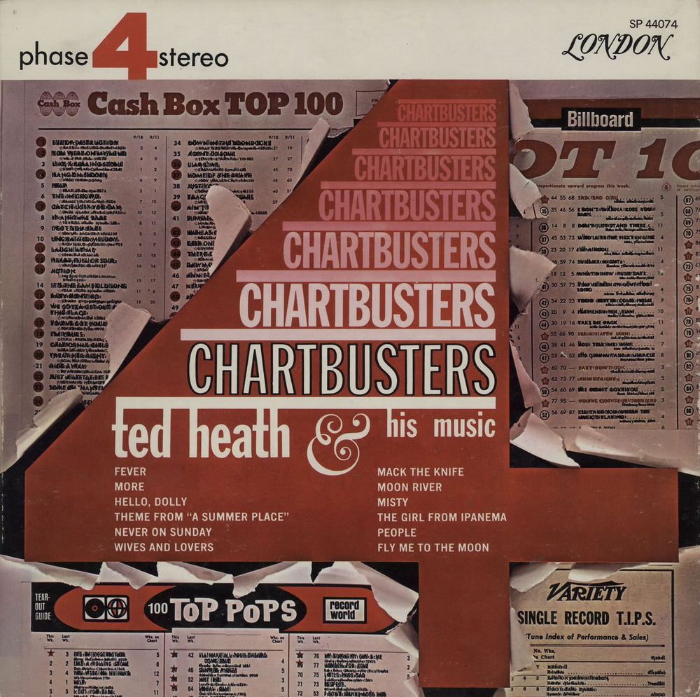 Ted Heath Chartbusters US vinyl LP album (LP record) SP44074