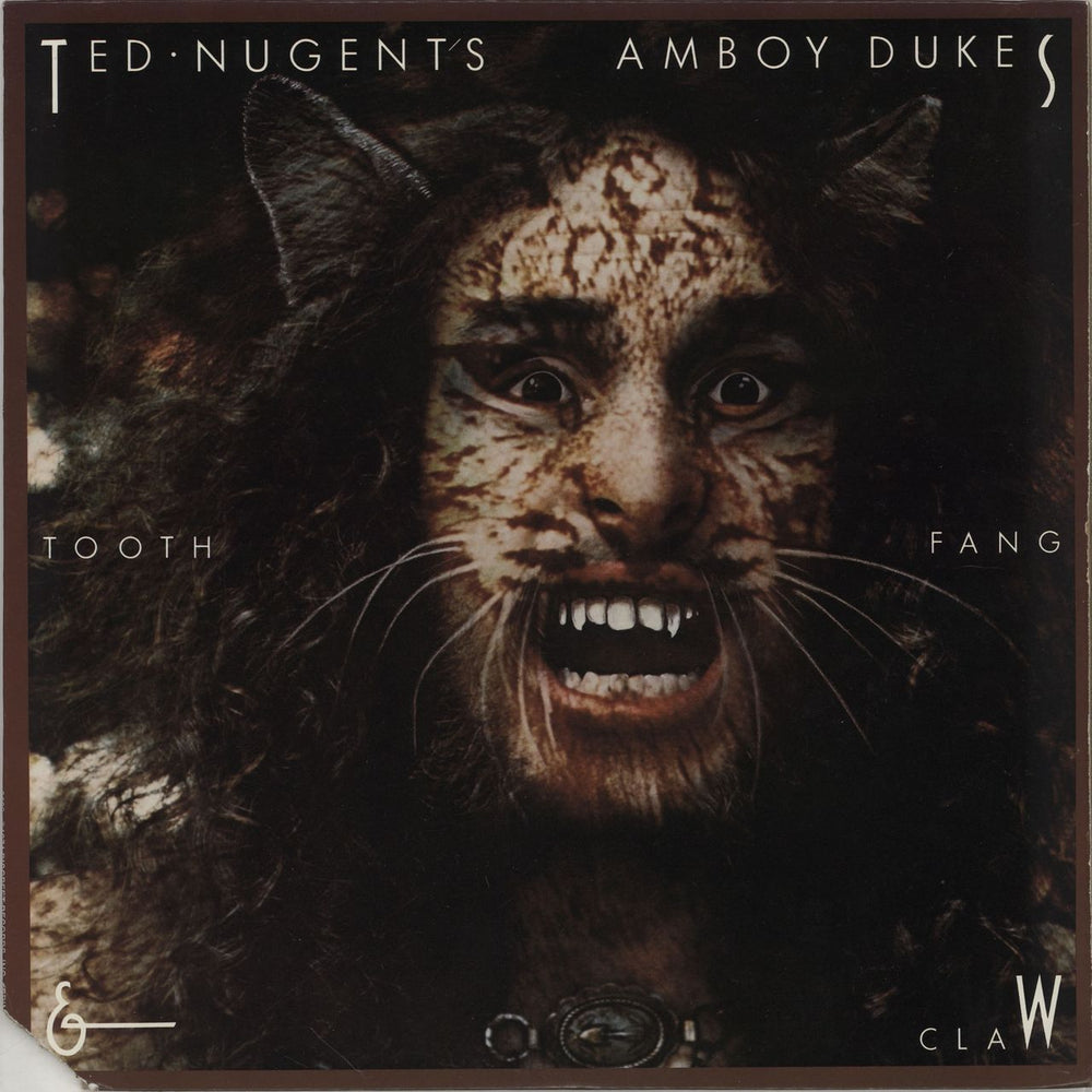 Ted Nugent Tooth, Fang & Claw US vinyl LP album (LP record) DS2203