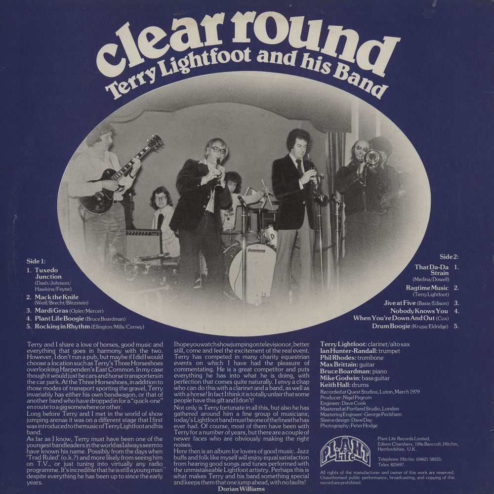 Terry Lightfoot Clear Round UK vinyl LP album (LP record)