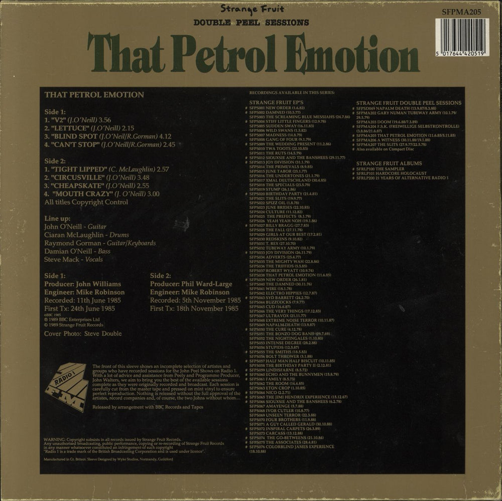 That Petrol Emotion The Peel Sessions UK 12" vinyl single (12 inch record / Maxi-single) 5017644420519