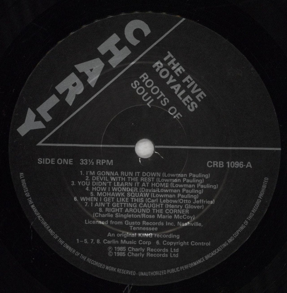 The 5 Royales The Roots Of Soul UK vinyl LP album (LP record) V14LPTH825132