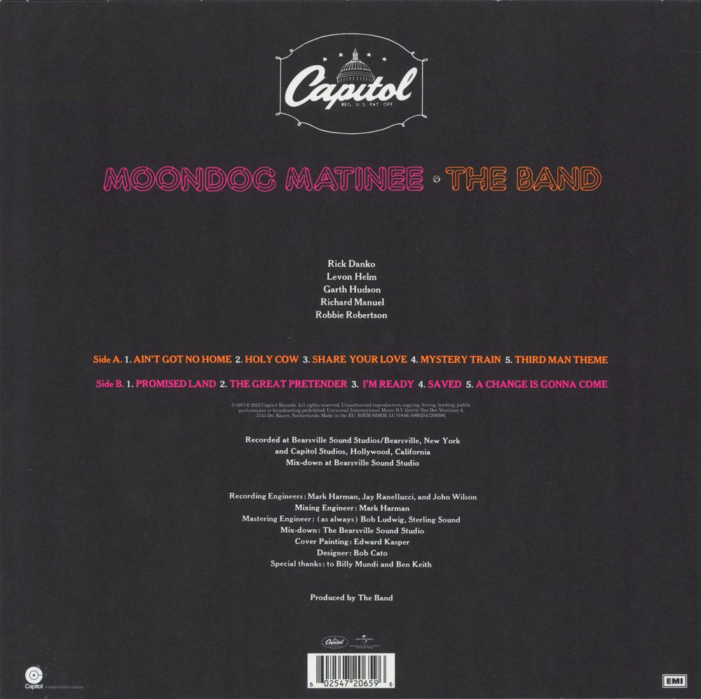 The Band Moondog Matinee - 180gm UK vinyl LP album (LP record) 602547206596