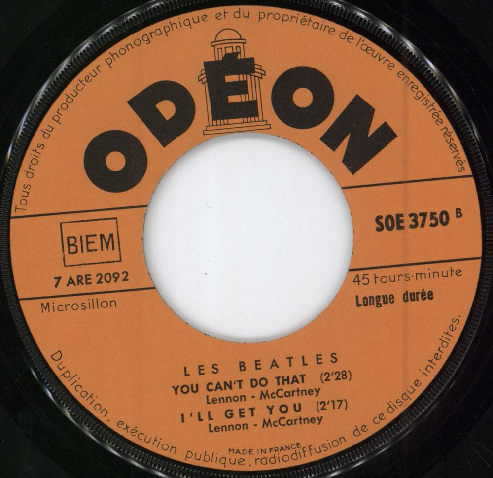 The Beatles Can't Buy Me Love EP - 1st - VG French 7" vinyl single (7 inch record / 45) BTL07CA663122