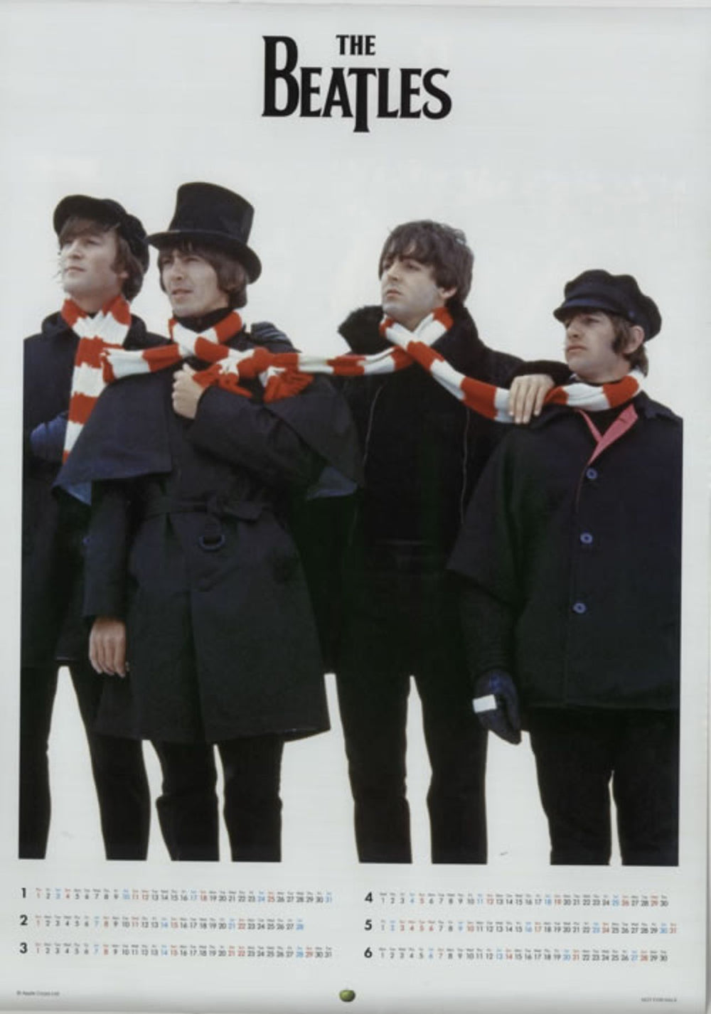 The Beatles Double Sided Calendar Poster Japanese Promo poster PROMO POSTER