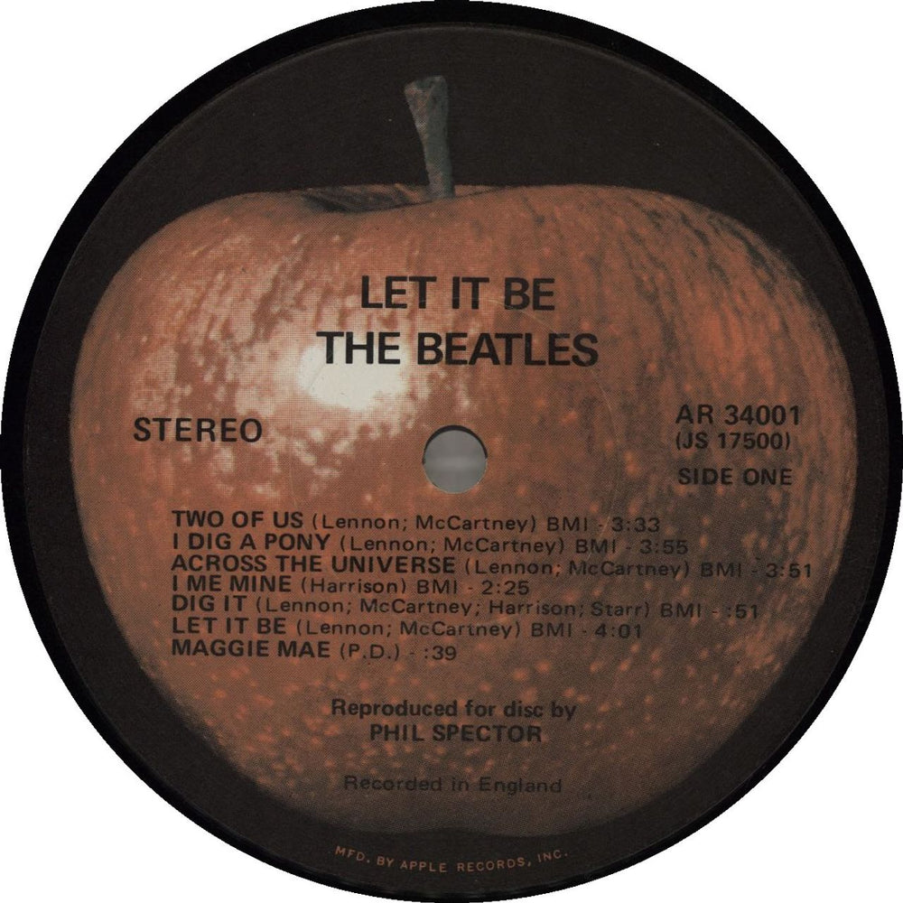 The Beatles Let It Be - 1st - EX US vinyl LP album (LP record)