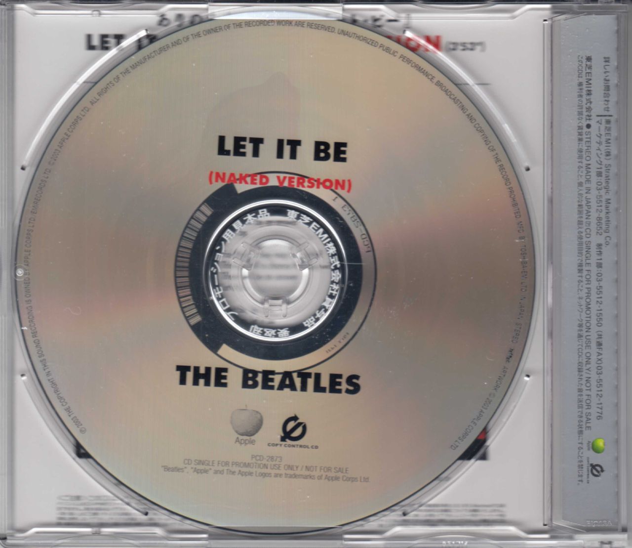 The Beatles Let It Be - Naked Version Japanese Promo CD single