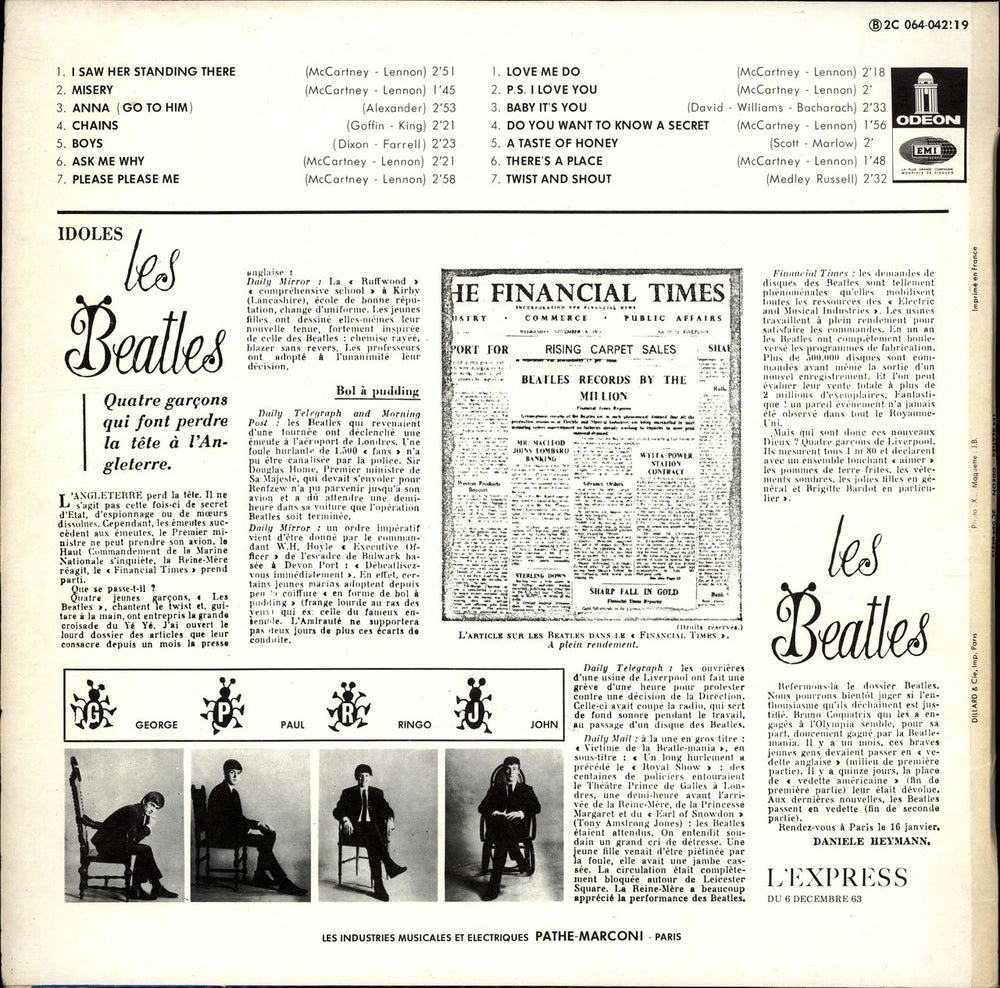 The Beatles No. 1 French vinyl LP album (LP record)