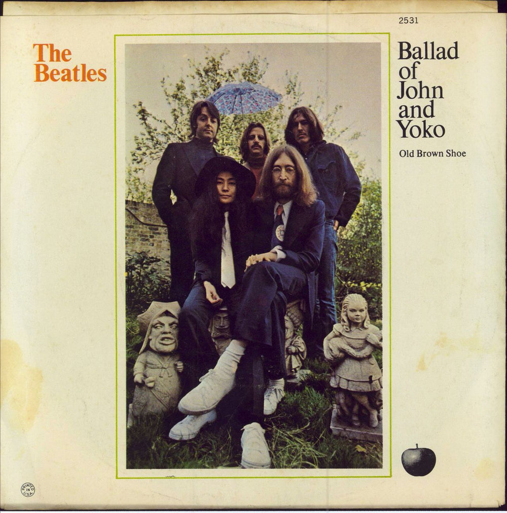 The Beatles The Ballad Of John And Yoko - P/S US 7" vinyl single (7 inch record / 45) 2531